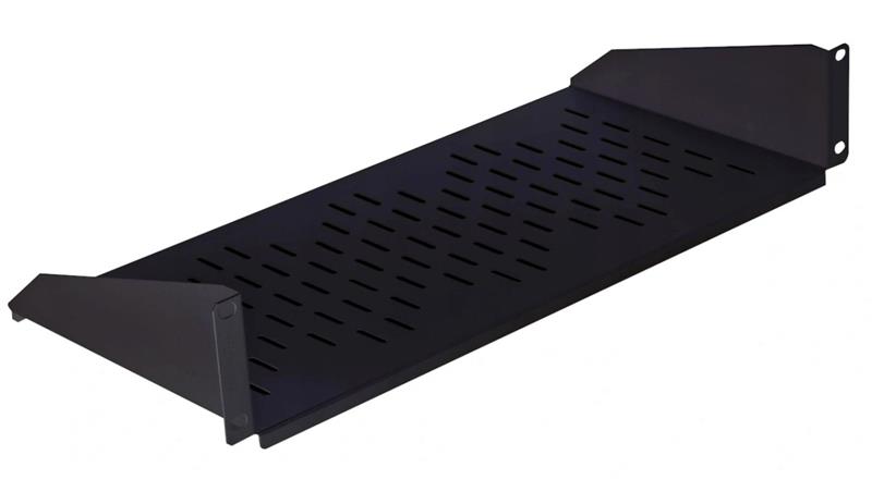 Półka stała do szafy RACK 19 cali 2U 220mm czarna-63519 Półka stała do szafy RACK 19 cali 2U 220mm czarna-63519