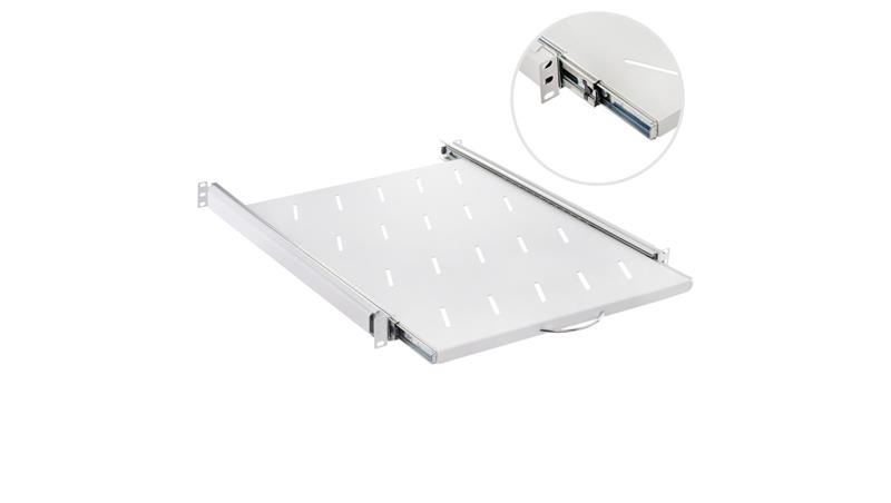 Półka wysuwana do szafy RACK 19 cali 1U 550mm szara-63534