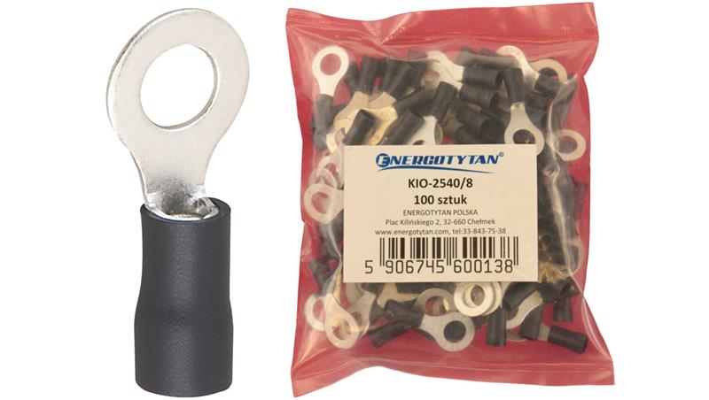 Końcówka oczkowa izolowana / Końcówka oczkowa 2,5-4,0 mm2 / KIO-2540/8 / 100 sztuk-76493