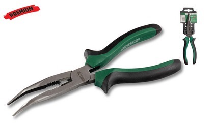 Szczypce wydłużone, wygięte 200mm "STALCO" PREMIUM