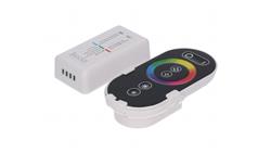 Sterownik LED RGB 3x6A touch RF czarny komplet pilot+uchwyt 12-24V Prescot-51300