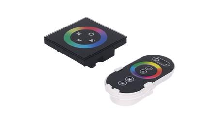 Sterownik LED RGB 3x4A panel komplet pilot+uchwyt 12-24V Prescot-51295