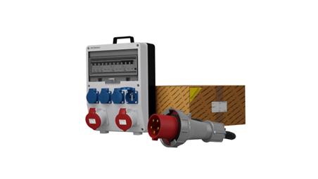 Rozdzielnica budowlana z kablem i wtyczką 63A TD-S/FI SKH 2x32A 4x230V Doktorvolt 0038-66306