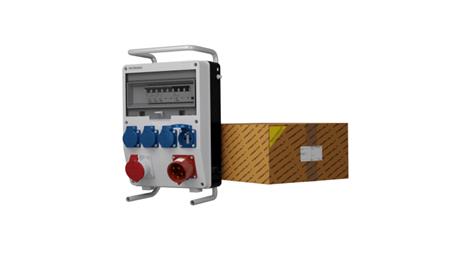 Rozdzielnica budowlana na stojaku z wtyczką odbiornikową 32A TD-S/FI 16A 4x230V Doktorvolt 0243-66302
