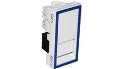 Gniazdo UTP RJ 45 kat. 6 z adapterem 1-modułowe, białe, niskie, 22,5x45x23mm, 45x45, DCN/TS-868K-8-C6-34173