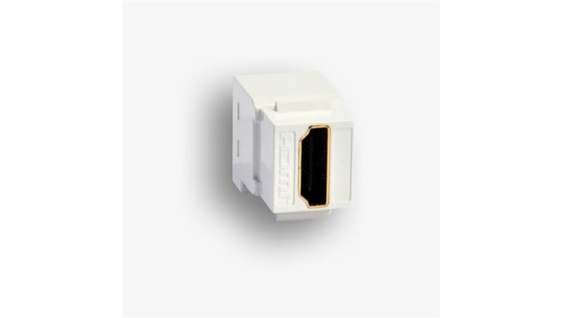 Gniazdo keystone typu HDMI żeńskie, kolor biały, EM/KEY-HDMI/HDMI-DC-45074
