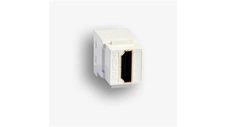 Gniazdo keystone typu HDMI żeńskie, kolor biały, EM/KEY-HDMI/HDMI-DC-45074