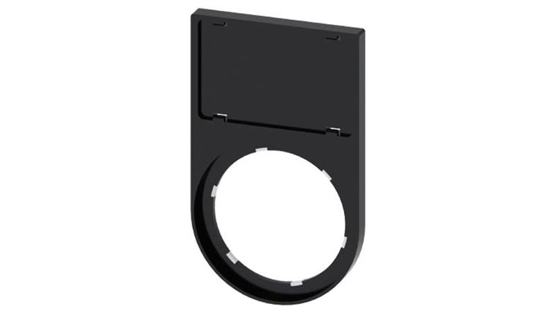 Ramka do etykiet zatrzaskiwanych 17,5x27mm czarna zaokrąglona otwór 22mm SIRIUS ACT 3SU1900-0AS10-0AA0 /10szt./-21898