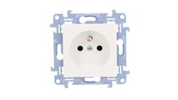 Simon 10 Gniazdo wtyczkowe z uziemieniem pojedyncze (moduł) 16A, 250V, szybkozłącza, biały CGZ1C.01/11-42770