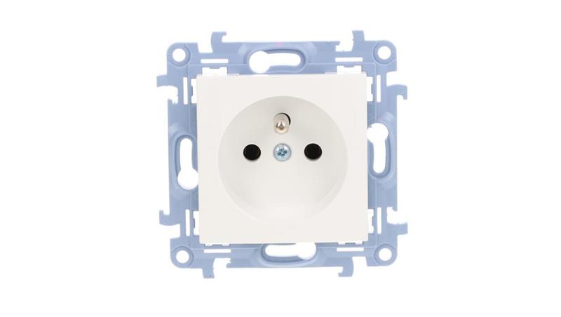 Simon 10 Gniazdo wtyczkowe z uziemieniem pojedyncze (moduł) 16A, 250V, szybkozłącza, biały CGZ1C.01/11-42770 Simon 10 Gniazdo wtyczkowe z uziemieniem pojedyncze (moduł) 16A, 250V, szybkozłącza, biały CGZ1C.01/11-42770