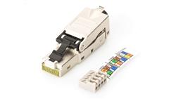 Wtyk modularny RJ45 kat.6A PoE+ 10GbE STP ekranowany metalowy beznarzędziowy AWG 27-22 DN-93631-33630