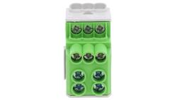 Blok rozdzielczy - dystrybucyjny Al/Cu SDB 100 (80010) SIMBLOCK zielony 81601005-64159