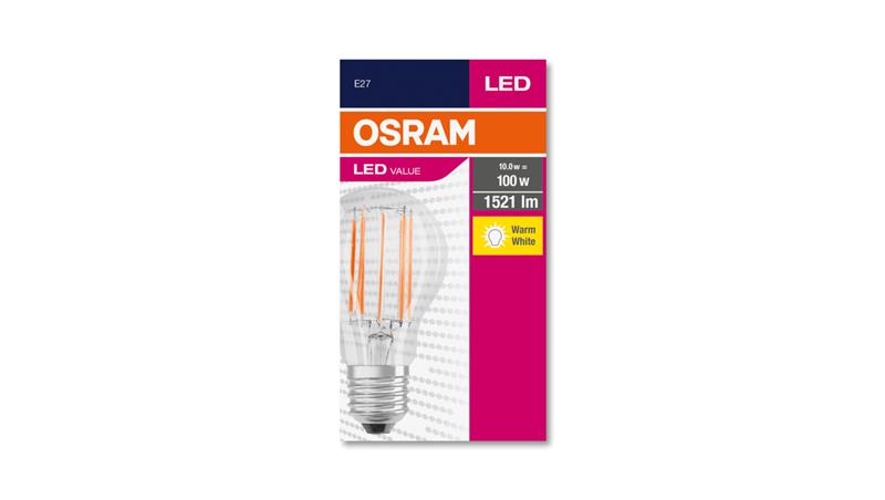 Żarówka LED VALUE CLASSIC A 100 E27 11W 1521lm 2700K 827 FIL non-dim 4058075438514-47912 Żarówka LED VALUE CLASSIC A 100 E27 11W 1521lm 2700K 827 FIL non-dim 4058075438514-47912