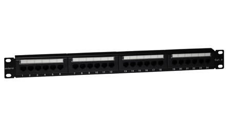 Panel 19 24 x RJ45 UTP kat. 6 (1U) z półką-73442
