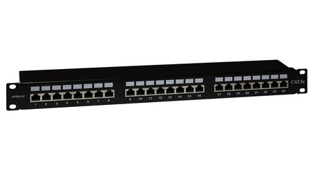 Panel 19 24 x RJ45 STP kat. 5e (1U) z półką-73545