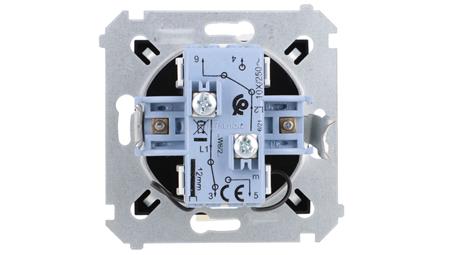 Simon 54 Łącznik schodowy podwójny z podświetleniem (moduł) 10AX 250V zaciski śrubowe czarny mat DW6/2L.01/49-39978
