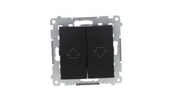 Simon 54 Przycisk roletowy (moduł) 10AX 250V szybkozłącza, czarny mat DZP1.01/49-30267