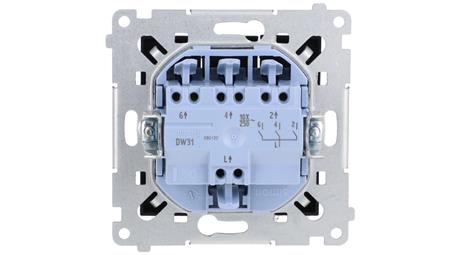 Simon 54 Łącznik potrójny (moduł) 10AX 250V szybkozłącza, czarny mat DW31.01/49-32219