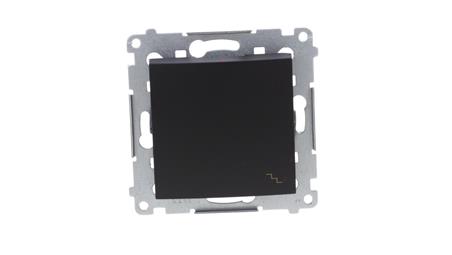 Simon 54 Łącznik schodowy (moduł) 10AX 250V szybkozłącza, czarny mat DW6.01/49-39764