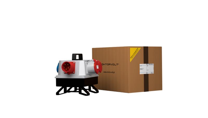 Rozdzielnica budowlana z wtyczką odbiornikową 16A BAU 32A 16A 3x230V Mennekes Doktorvolt 2558-66329