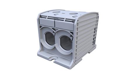 Złączka szynowa gwintowa Al/Cu STB 300-2 (87920) SIMBLOCK szary 81302002-64872