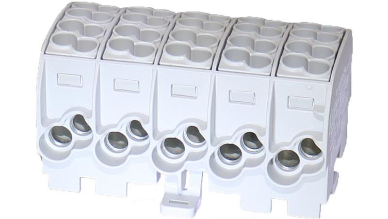Blok rozdzielczy - odgałęźny Al/Cu SCB 25-5X (80150) SIMBLOCK szary 81500002-64321