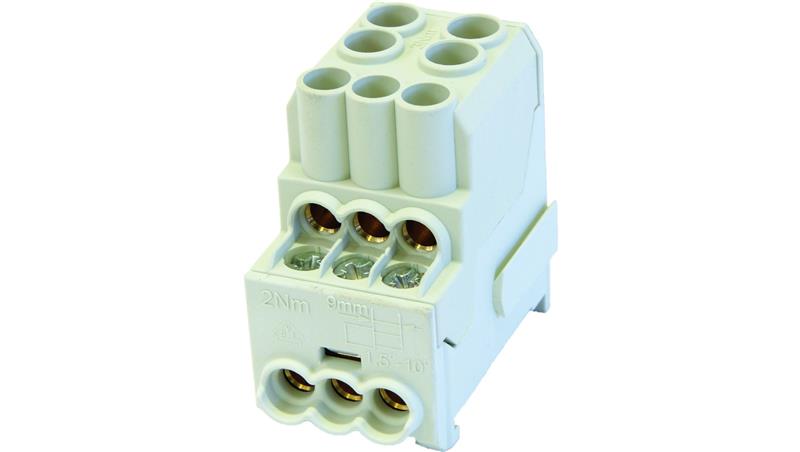 Blok rozdzielczy - dystrybucyjny Al/Cu SDB 100 (80010) SIMBLOCK szary 81601002-64167