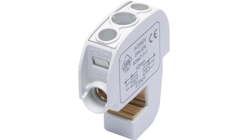 Zacisk izolowany szynowy SBB 16 (86105) SIMBLOCK szary 81550002-68710