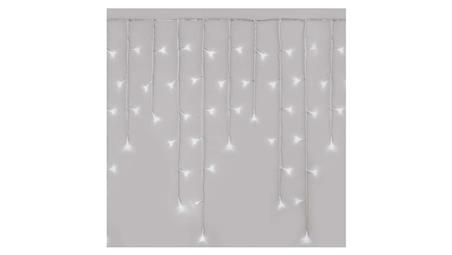 Oświetlenie świątecz. sople 300LED 5m zimna biel, przeź. przew., 8 programów, timer, pilot D4CC02-49434
