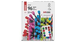 Lampki choinkowe 96LED cherry 10m RGB 64 programy pilot IP44 timer D5AA01-50220