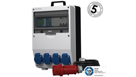 Rozdzielnica budowlana z licznikiem energii MID EEG Siemens pTD-S/FI 4x230V gniazda Mennekes Schuko Doktorvolt 6061-66339