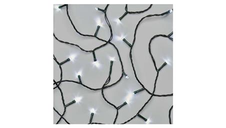 Lampki choinkowe 180LED 18m, zimna biel, zielony przewód, 8 programów, IP44 D4AC09-49442