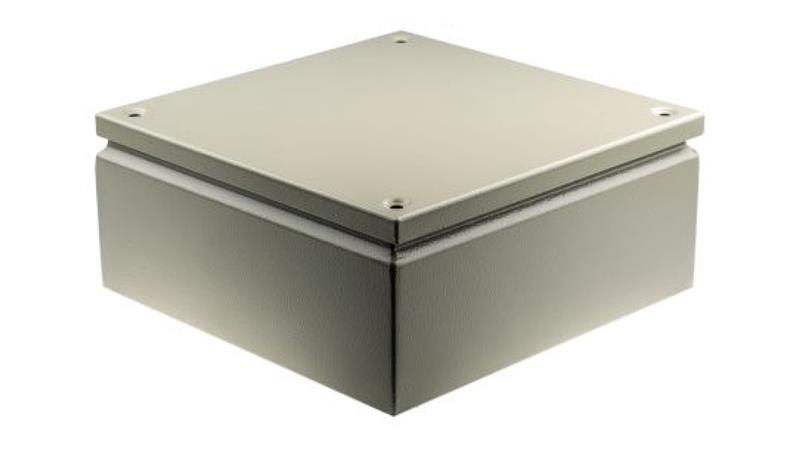 Puszka elektroinstalacyjna, 300 x 300 x 120mm, IP66, kolor RAL 7032, materiał Stal, RS PRO-27592