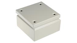Puszka elektroinstalacyjna, 150 x 150 x 80mm, IP66, kolor RAL 7032, materiał Stal, RS PRO-27601
