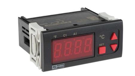 Regulator temperatury wł./wył. 2-wyjściowy, Uz 230 V AC, 77 x 35mm-26266