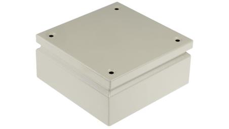 Puszka elektroinstalacyjna, 200 x 200 x 80mm, IP66, kolor RAL 7032, materiał Stal, RS PRO-27600