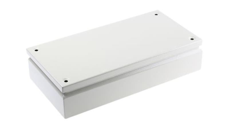 Puszka elektroinstalacyjna, 400 x 200 x 80mm, IP66, kolor RAL 7032, materiał Stal, RS PRO-27607 Puszka elektroinstalacyjna, 400 x 200 x 80mm, IP66, kolor RAL 7032, materiał Stal, RS PRO-27607