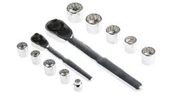 Zestaw nasadek 35 Piece 1/4 cala, 3/8 cala Kwadratowy Drive RS PRO-81110
