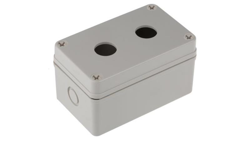 Obudowa kasety sterowniczej, O 22mm, 2-otworowa, IP66, RS PRO-18874 Obudowa kasety sterowniczej, O 22mm, 2-otworowa, IP66, RS PRO-18874