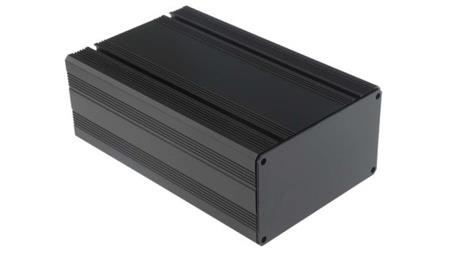 Obudowa urządzeń elektronicznych wentylowana, aluminiowa, Czarny, 165 x 105 x 61mm, RS PRO-71017