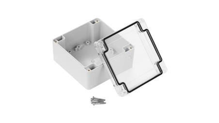 Obudowa ekranowana Szary IK07, IP67 Poliuretan, 105 x 105 x 60.1mm, RS PRO-71908