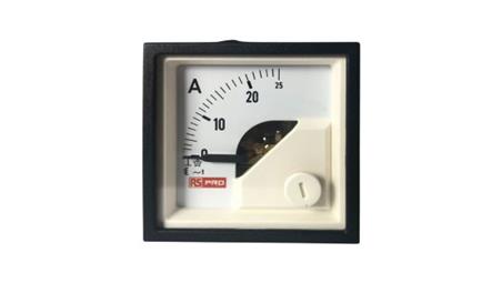 Amperomierz analogowy panelowy 25 (Input, Scale)A AC -10C do +65C RS PRO-7882