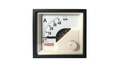 Amperomierz analogowy panelowy 80 (Input)A AC -10C do +65C RS PRO-7871