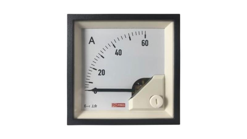 Amperomierz analogowy panelowy 3 (Input)A AC -10C do +65C RS PRO-7835