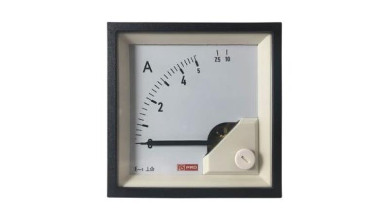 Amperomierz analogowy panelowy 10 (Input)A AC -10C do +65C RS PRO-7912