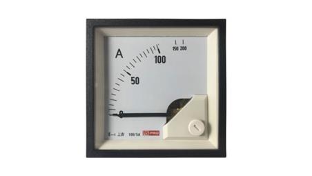 Amperomierz analogowy panelowy 10 (Input) A, 100/5 (CT) A, 200 (Scle) A AC -10C do +65C RS PRO-7768
