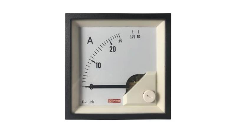 Amperomierz analogowy panelowy 50 (Input)A AC -10C do +65C RS PRO-7926