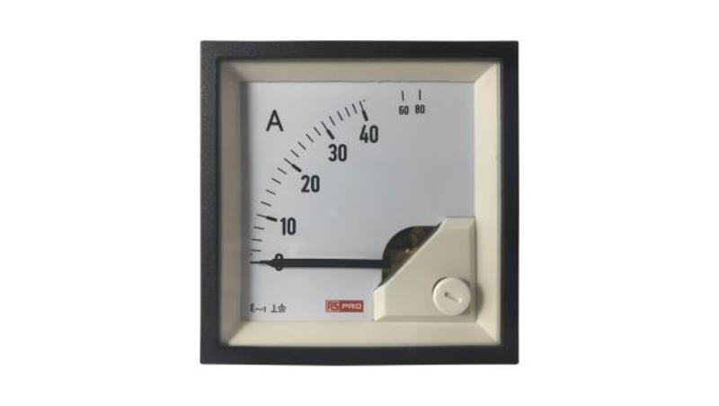Amperomierz analogowy panelowy 80 (Input)A AC -10C do +65C RS PRO-7907
