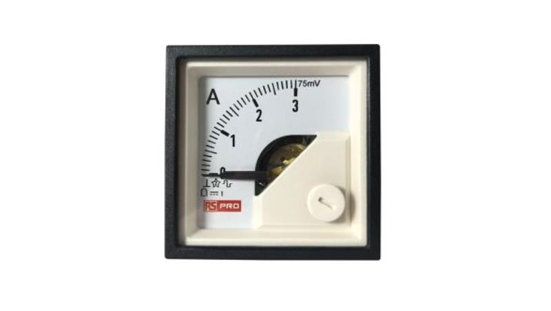 Amperomierz analogowy panelowy DC -10C do +65C RS PRO-7878