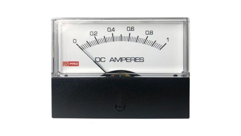 Amperomierz analogowy panelowy 1 (Input)A DC 0C do +60C RS PRO-7850 Amperomierz analogowy panelowy 1 (Input)A DC 0C do +60C RS PRO-7850